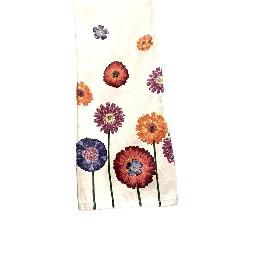 Rare Vintage White Flare Flower Print Jeans - Picture 5 of 9